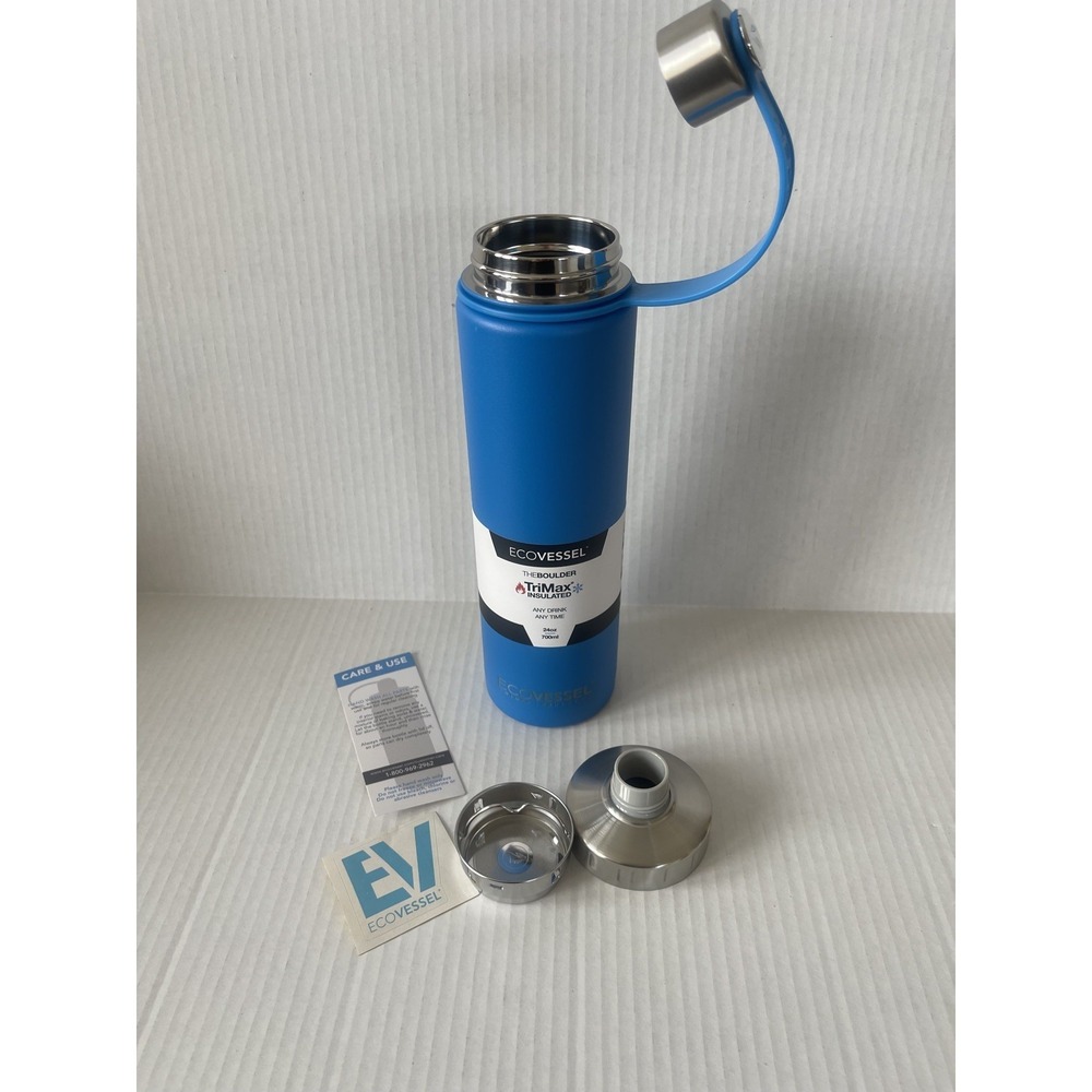 NWT EcoVessel Triple Insulated 24OZ Bottle with removable strainer